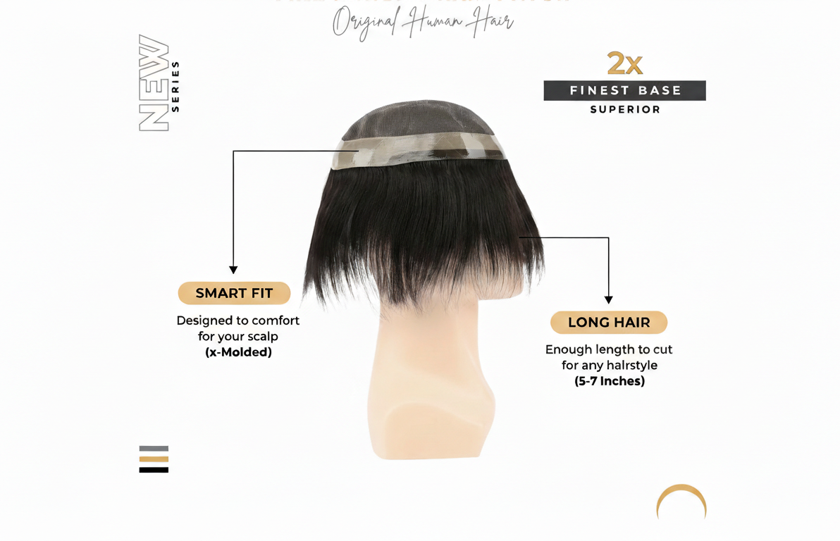 Srhairfeelers FINE R MONO Smart Hair Patch for Men Hover